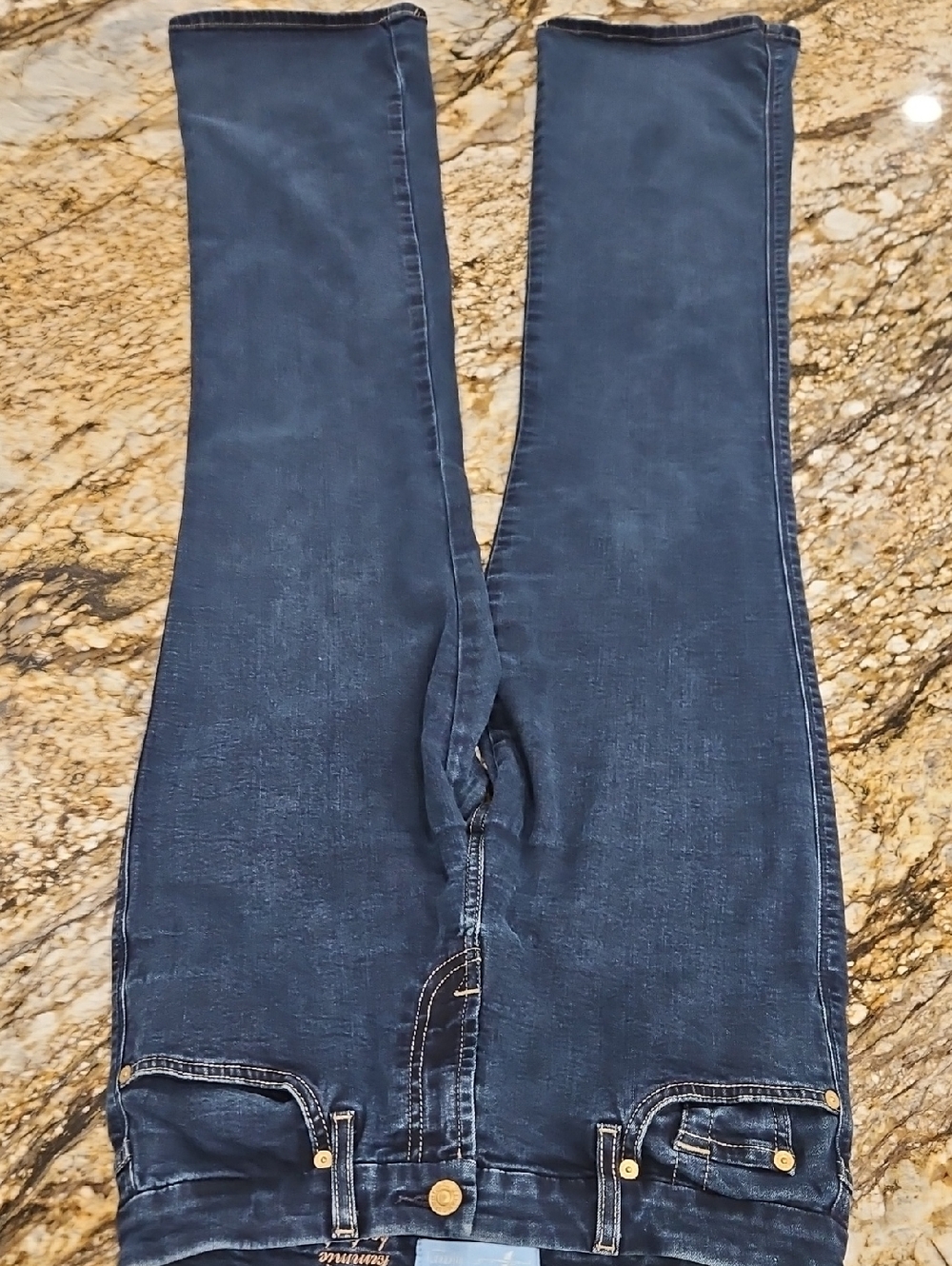 7 For All Man kind Blair Blue Denim Jeans. Size 27 Inseam 33" Rise 7.5"